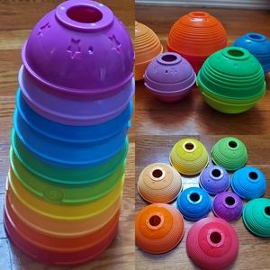 🦋 3/$12 Fisher-Price Stacking Nesting Roll Cups